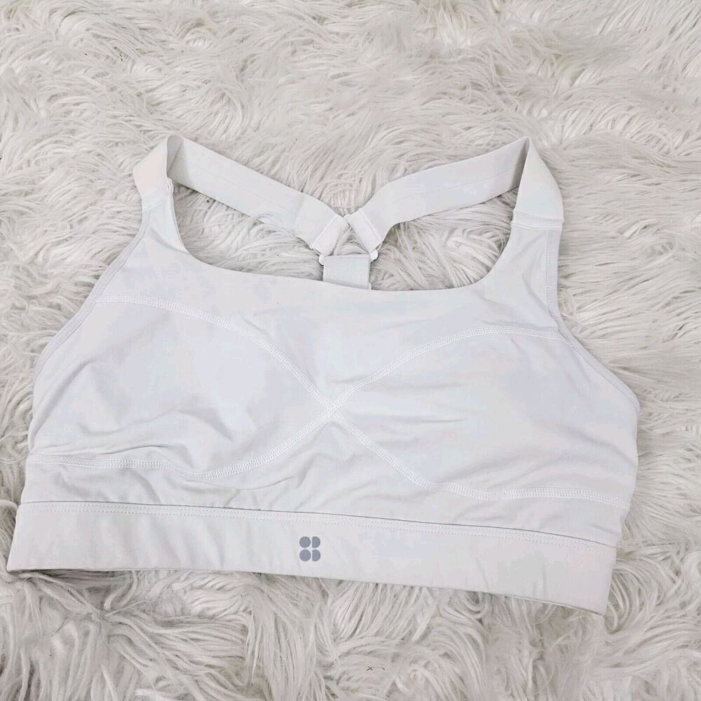 Sweaty Betty Power Medium Support Sports Bra Size Medium White T Bar Strap